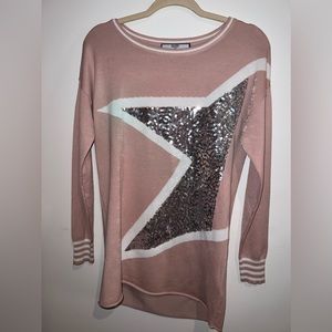 Hillary Radley Star Sequenced Pullover Sweater